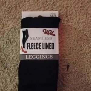 Vici Black Seamless Fleece Lined Leggings